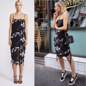 NWT Shona Joy Ruched Slip Dress